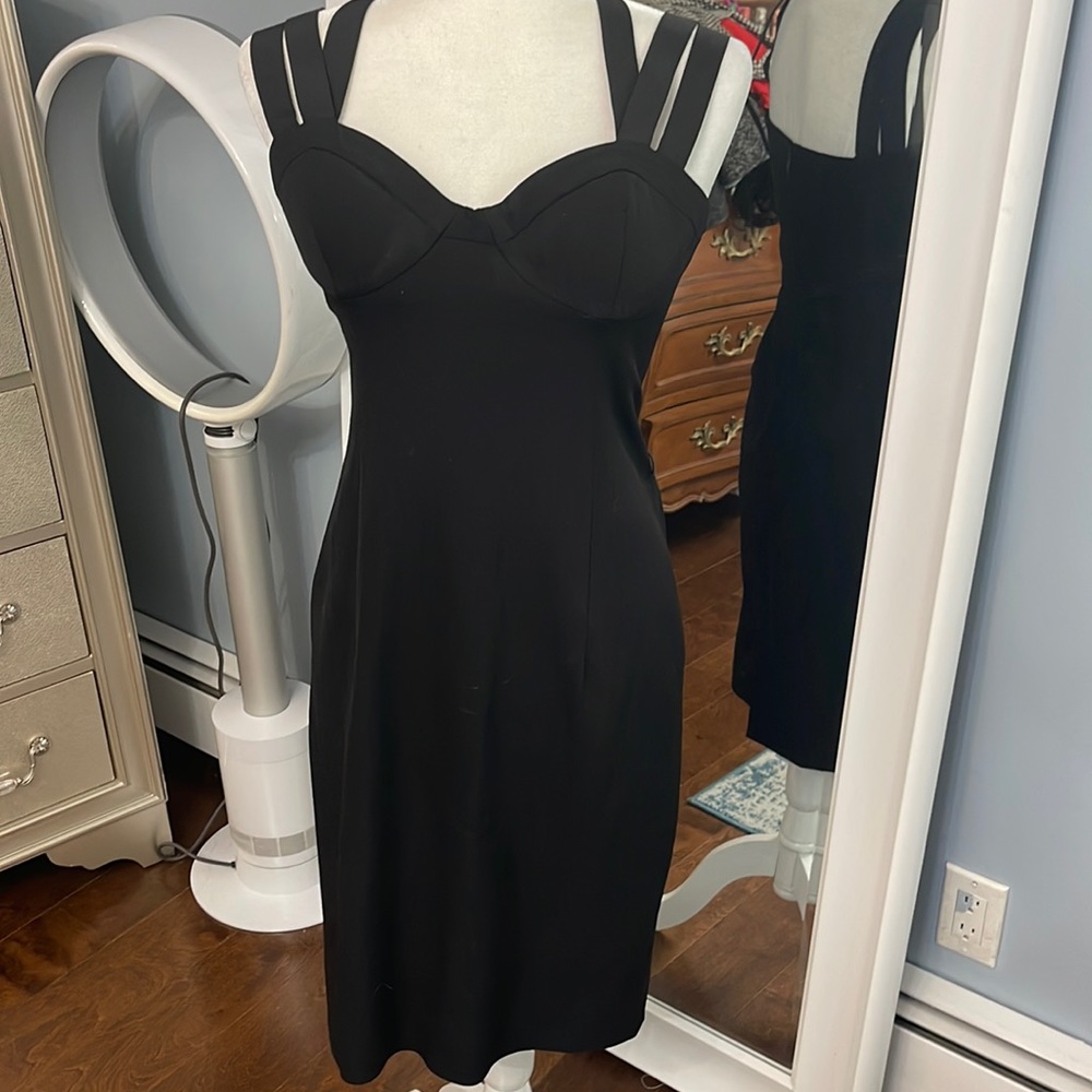 Michael kors collection black cocktail dress